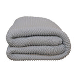 Double Knitted Throw | Light Blue