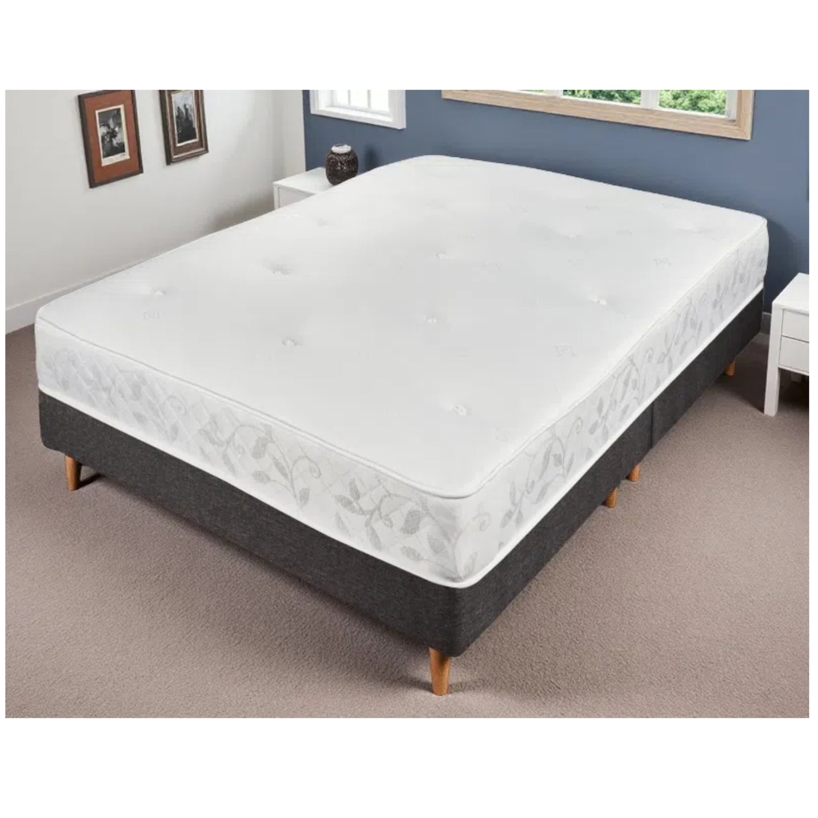 Leafy Westminster Memory Top Mattress - Medium Support | Super King | White