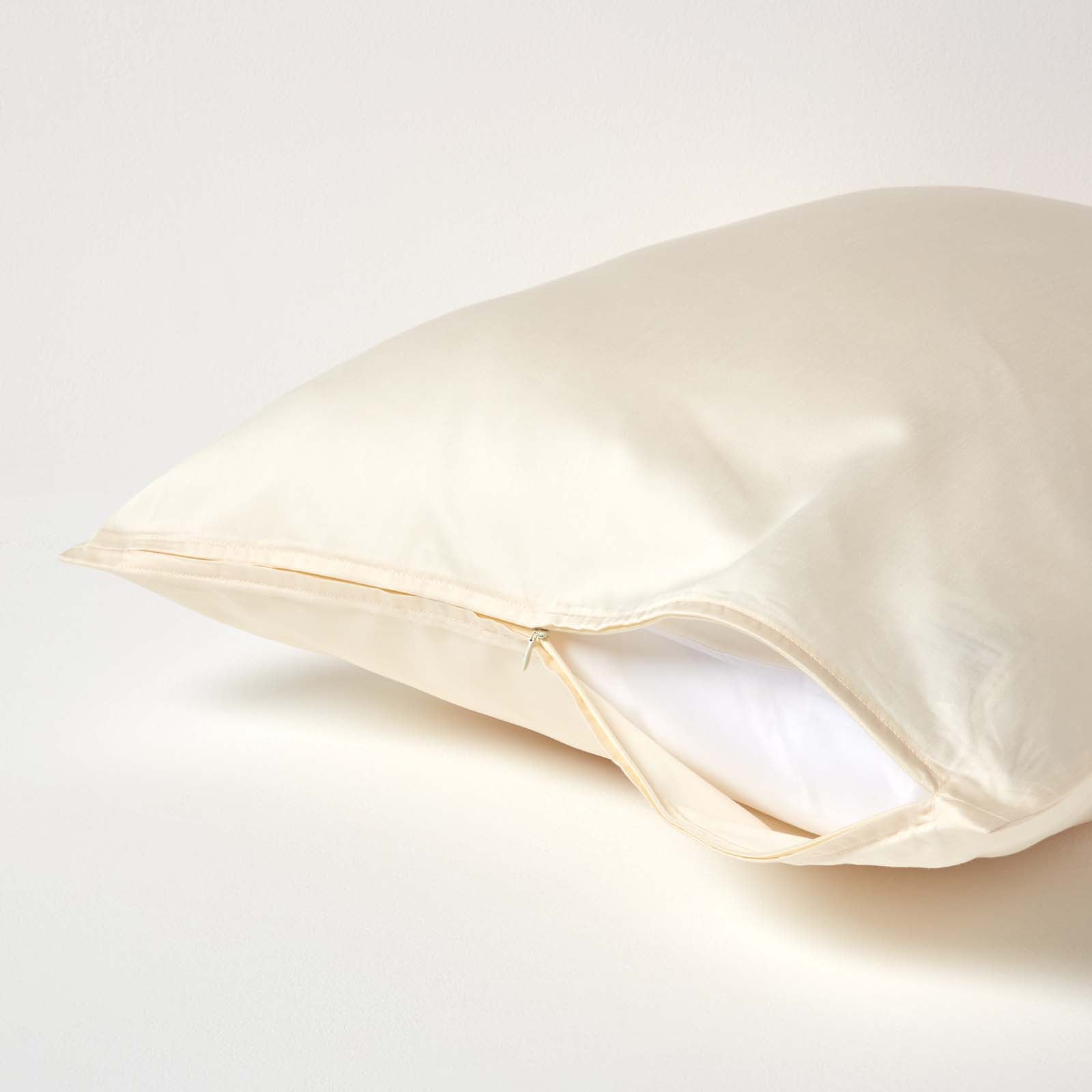 Organic Cotton European Size Pillowcase 400 Tc | 60cm x 60cm | Cream