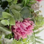 45cm Artificial Pink  Blossom Floral Wreath