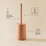 Toilet Brush, Free-standing, Polyresin Soft Touch, Sand, Saona Collection