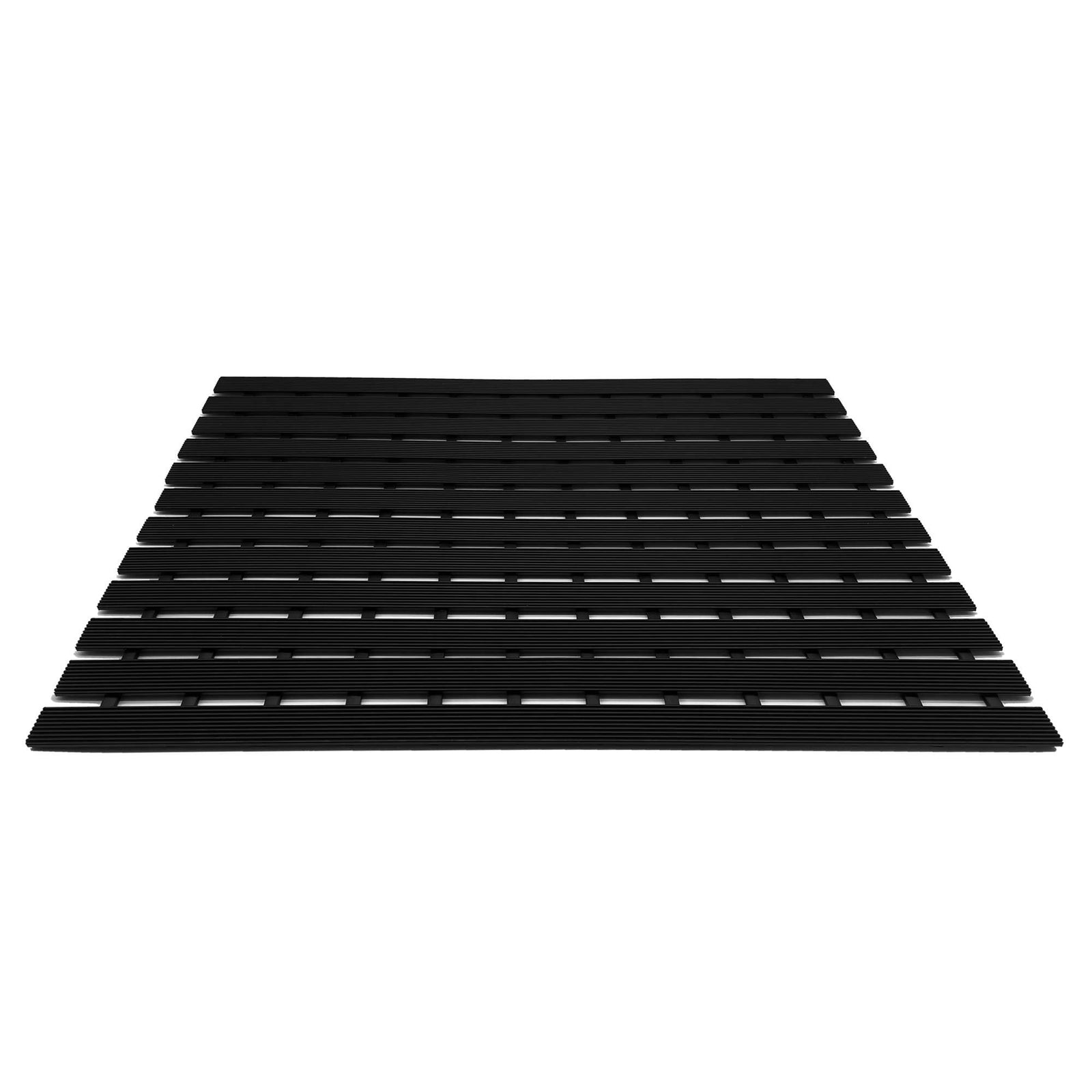 Non-slip Pvc Duckboard Shower Mat  - 61cm X 43cm | Black