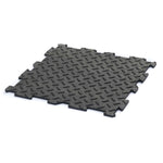 Alpha Tile Interlocking Recycled Rubber Floor Tile 30cm X 30cm | Set of 1 | Black