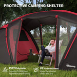 4-6 Man Family Tent, 2 Bedrooms, Living Room