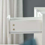 Dressing Table Set Cushioned Stool Flip-up Mirror Drawer | One Size | White