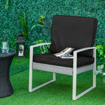 Outdoor Seat And Back Cushion Set Replacement Cushions | Black