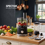Spector Food Processor 1500w 2-speed Pulse 2.5l Chopper 1.5l Glass Jug