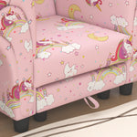 2 Piece Kids Sofa Set With Dinosaur Design, For Nursery | Pink