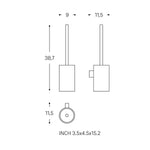 Toilet Brush, Wall-mounted, Matt Chrome, Collection Architect S+