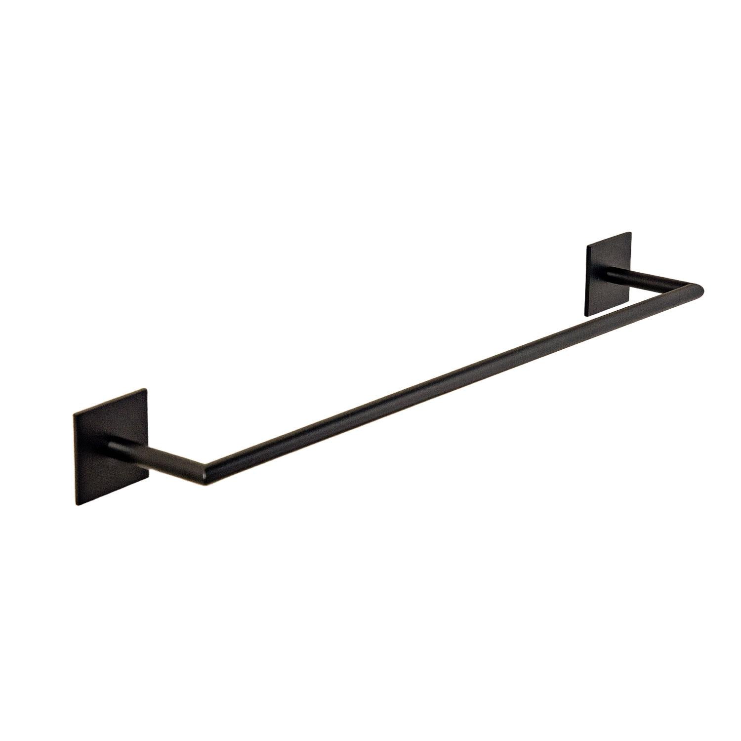 Towel Rail, 60cm, Self-adhesive, Black, Anti-corrosion, Stick Collection
