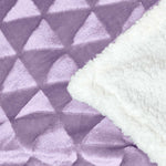 Geometric Triangle Velvet Throw | 130cm x 160cm | Purple