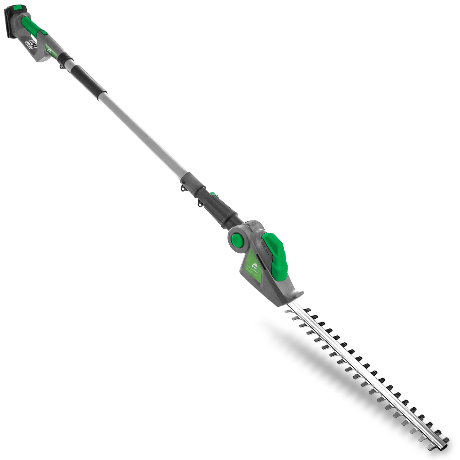 Cordless Hedge Trimmer Long Reach 18v Li Ion Battery Shoulder Strap And Charger Included