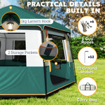 Camping Tent 3000mm Waterproof 4-6  Person | Green