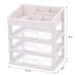 Plastic Makeup Organizer With 3 Drawers