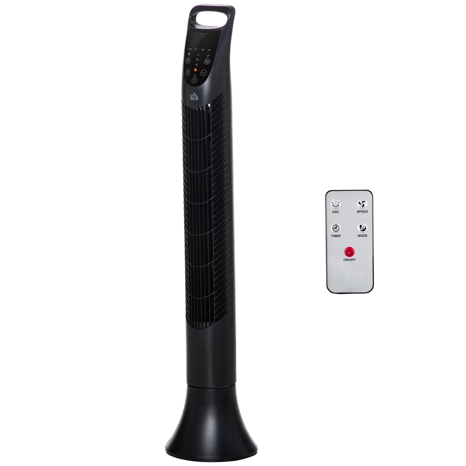 Led 36 Inch Tower Fan 70° Oscillation 3 Speed Remote | One Size | Black