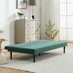 Modern Fabric Sofa Bed With Folding Design – Convertible, Compact & Stylish | Green
