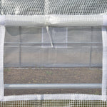3x3x2m Polytunnel Greenhouse W/ Steel Frame | White