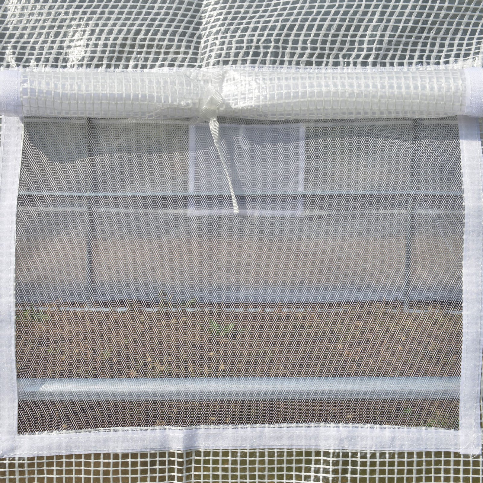 3x3x2m Polytunnel Greenhouse W/ Steel Frame | White