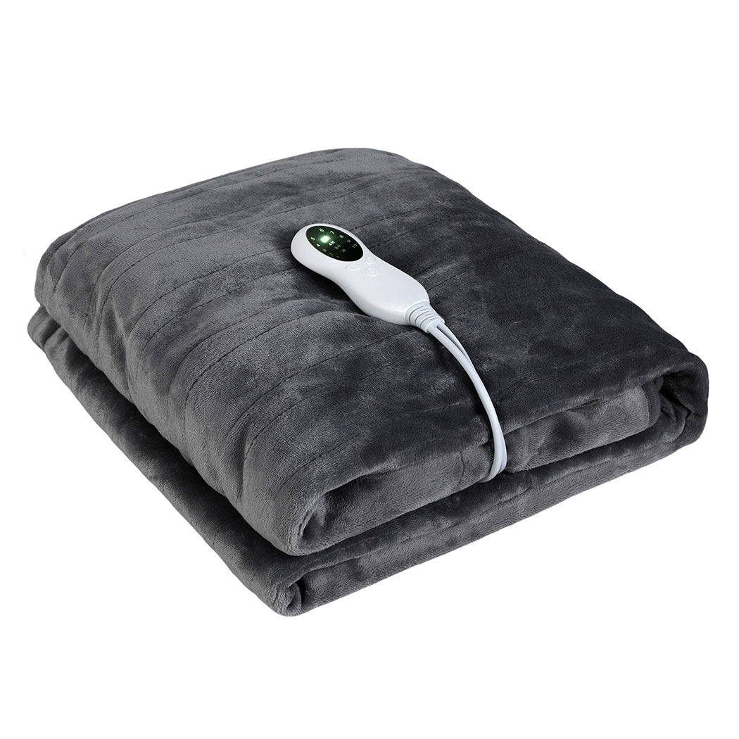 Lavio Electric Blanket Throw Fast Heated Soft Reversible Washable For Bed Sofa
