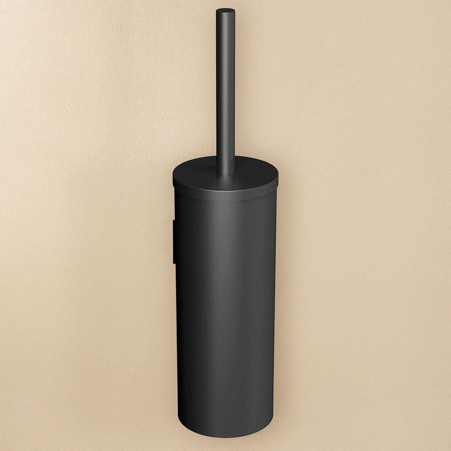Toilet Brush, Wall-mounted, Matt Black, Logic Collection