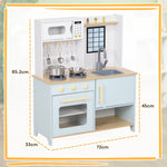 AIYAPLAY Play Kitchen, Kids Kitchen Playset With Light & Sound Stove