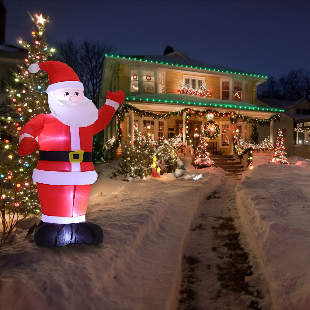 Inflatable Santa Claus – Outdoor Christmas Decoration With Built-in Air Blower & Transformer | 120cm