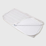 Quilted Cotton 2 Seater Orthopaedic Booster Cushion Cover | 50cm x 100cm | Grey & White