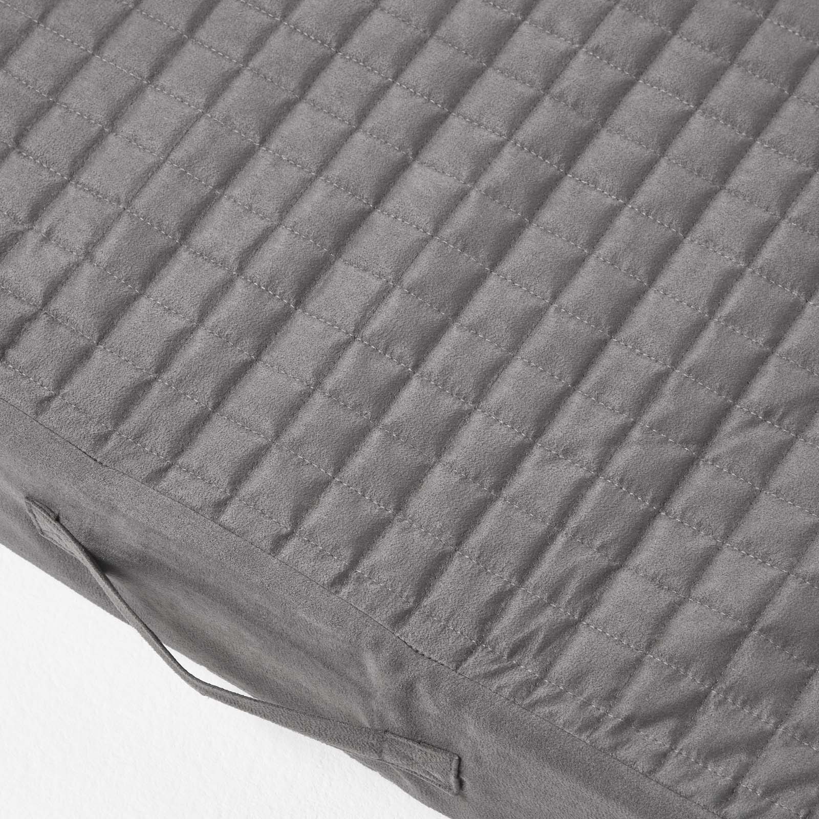 Faux Suede Orthopaedic Foam 3 Seater Booster Cushion | 50cm x 150cm | Grey