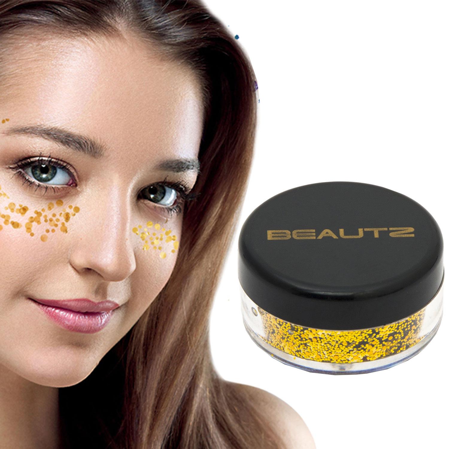 Envie Chunky Glitter Gold 10ml Pot 5g Cosmetic Body Face Festival Makeup Shine