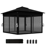 3x3(m) Pop Up Gazebo W/ Solar-powered Led Lights Netting
