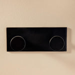 Double Towel Hook, Robe Hook, Self-adhesive, Black, Stick Collection