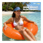 Diamond Print Inflatable Pool Float Ring | Orange