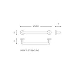 Towel Rail, Matt Black, 60cm, Hidden Fixings,start Collection