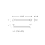 Towel Rail, Matt Black, 60cm, Hidden Fixings,start Collection