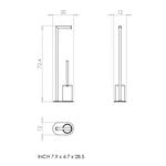 Paper Holder With Toilet Brush, Matt White, Architect S+ Collection