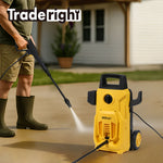 Electric Pressure Washer High Power Jet Car Cleaner Garden Portable | Yellow & Black