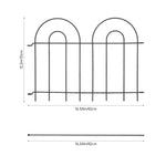 Breeins 10pcs Decorative Metal Garden Fence Panels With Double Arch Design