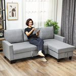 Fold-out Convertible Sofa Bed With Removable Covers | Grey