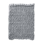 Chunky Knit Throw Blanket – Handwoven Soft Thick Yarn Blanket For Couch, Bed | Large | Grey