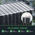 Breeins 4x9 Ft Pent Roof Garden Tool Shed Outdoor Patio Storage House