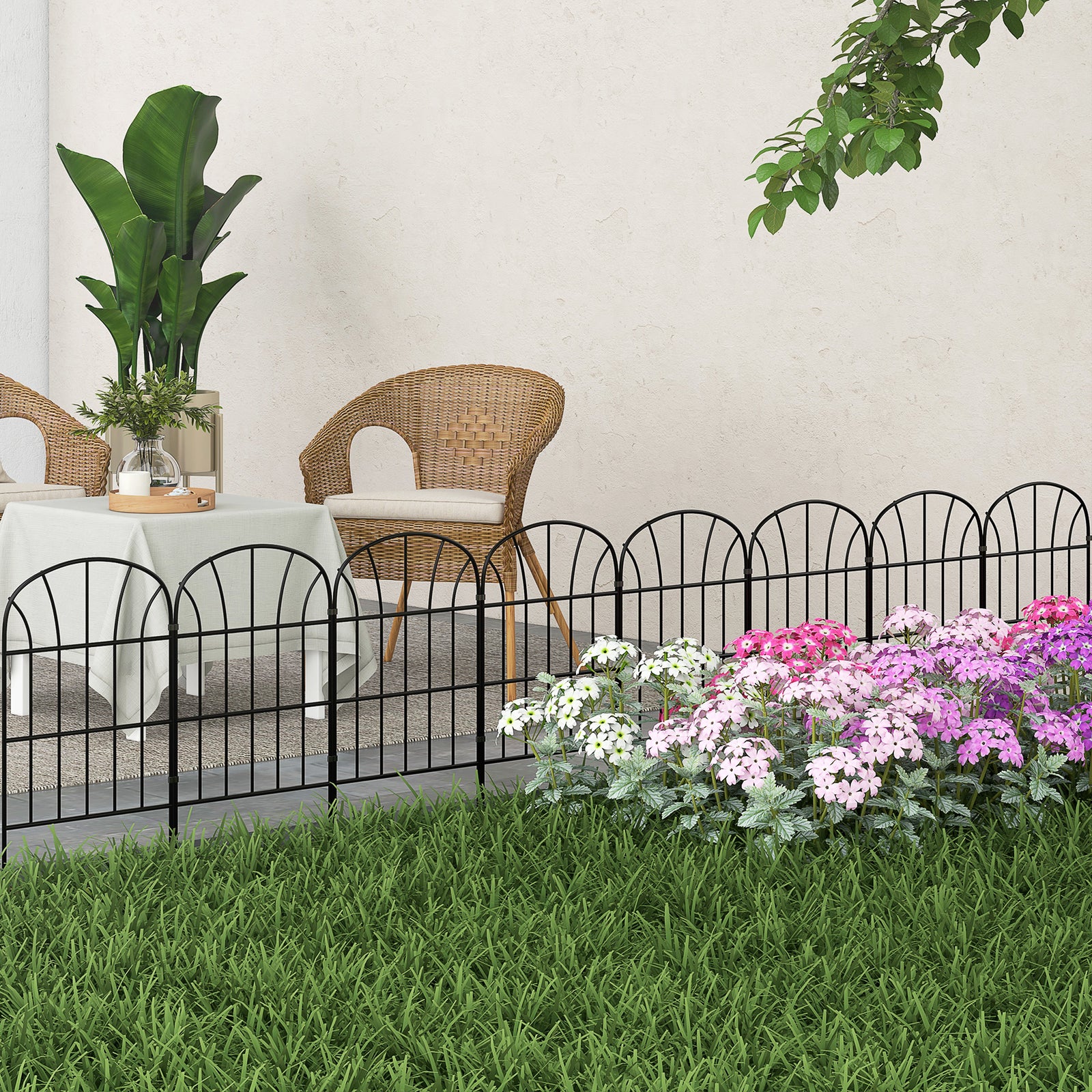 Fencing Panels 24in X 8.7ft Bed Border, Metal
