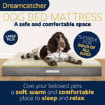 Grey Small To Xxl Dog Beds Orthopaedic Extra Large Flat Crate Pet Mattress, Removable Washable Cover | 91cm | Grey