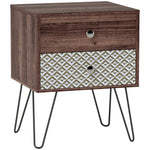 2-drawer Nightstand, Sofa Bedside Table For Living Room