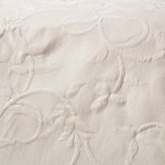 Cotton Rich Floral Metelassé Pattern Bedspread | 230cm x 260cm | Cream