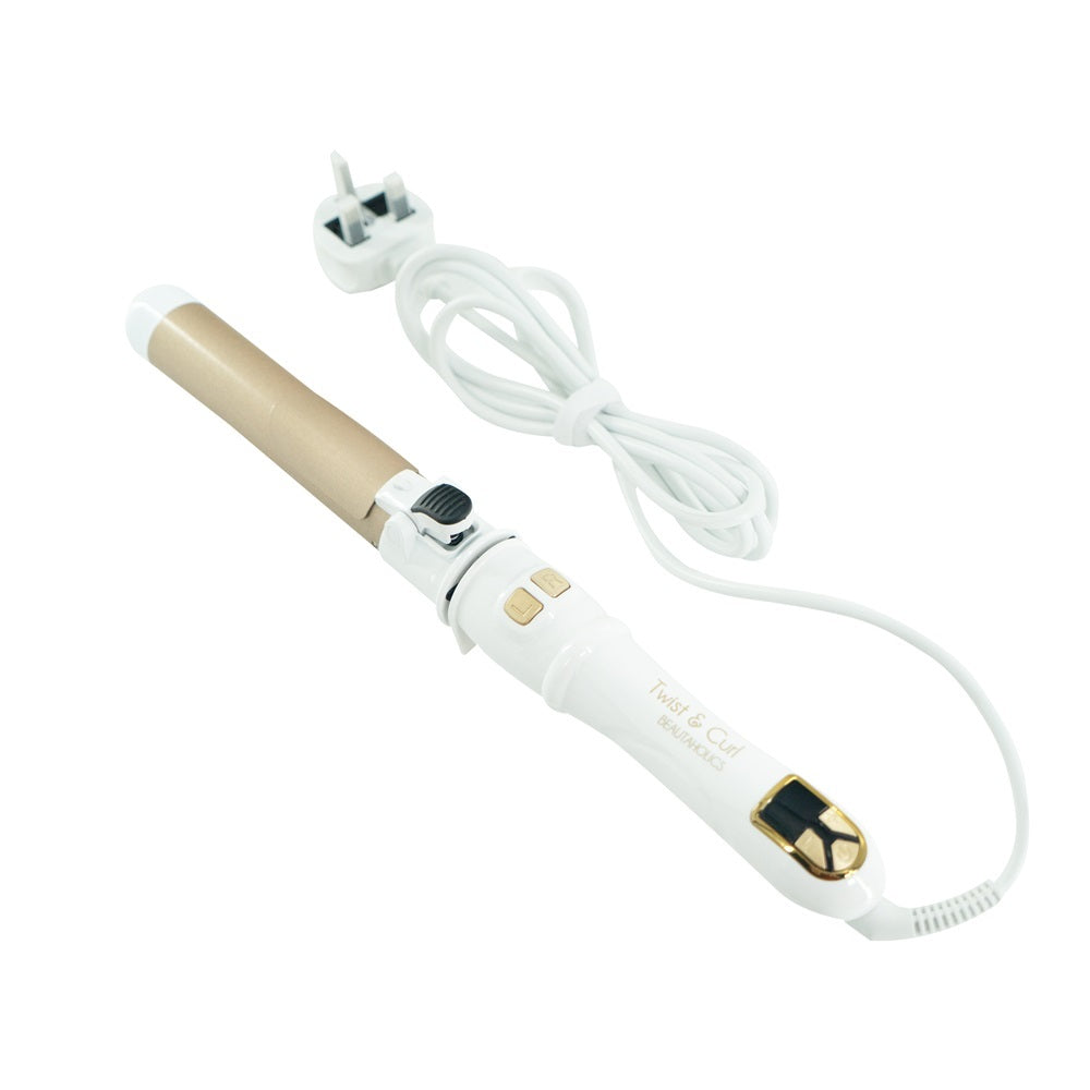 Twist  Curl Automatic Rotating Hair Curler - White 28mm | White