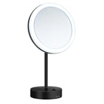 Shaving Make Up Mirror Dual Light Led 5x Magnification | Black