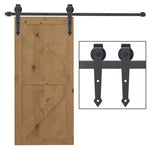 Sliding Wood Barn Door Track System Kit Hardware Set