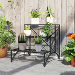 3-tier Metal Plant Stand For Garden Balcony Indoor Outdoor