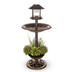 Bird Solar Light Bird Bath & Planter