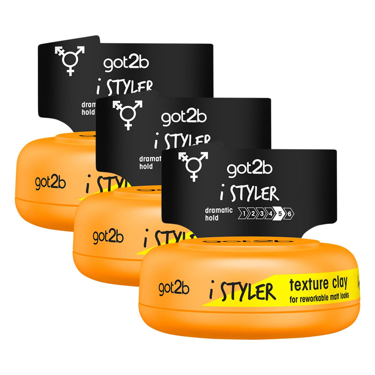 Istylers Texture Clay For Matte Styles 75ml, 3 Pack